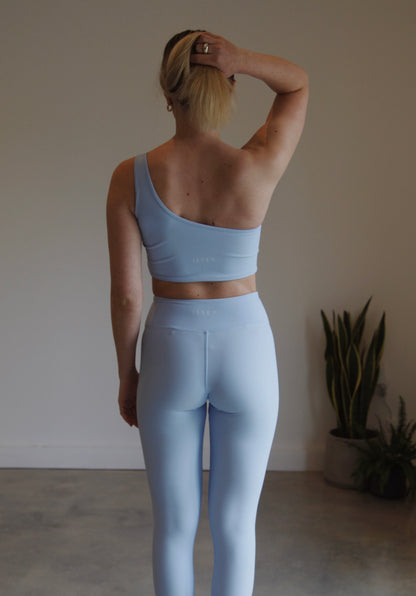 Rosie One Shoulder Bra in Blue Crush